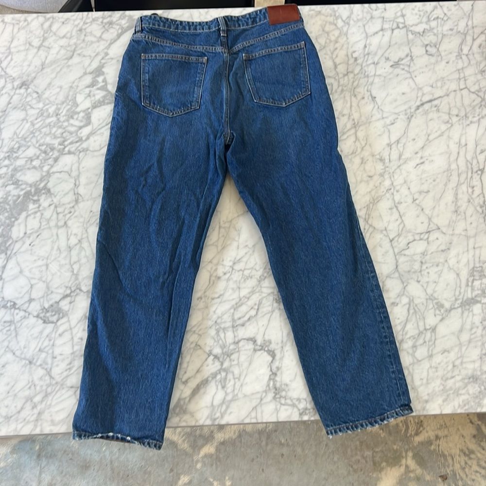 Zara HIGH-WAISTED The 90’s MOM FIT DENIM JEANS Sz 12 - Picture 7 of 8